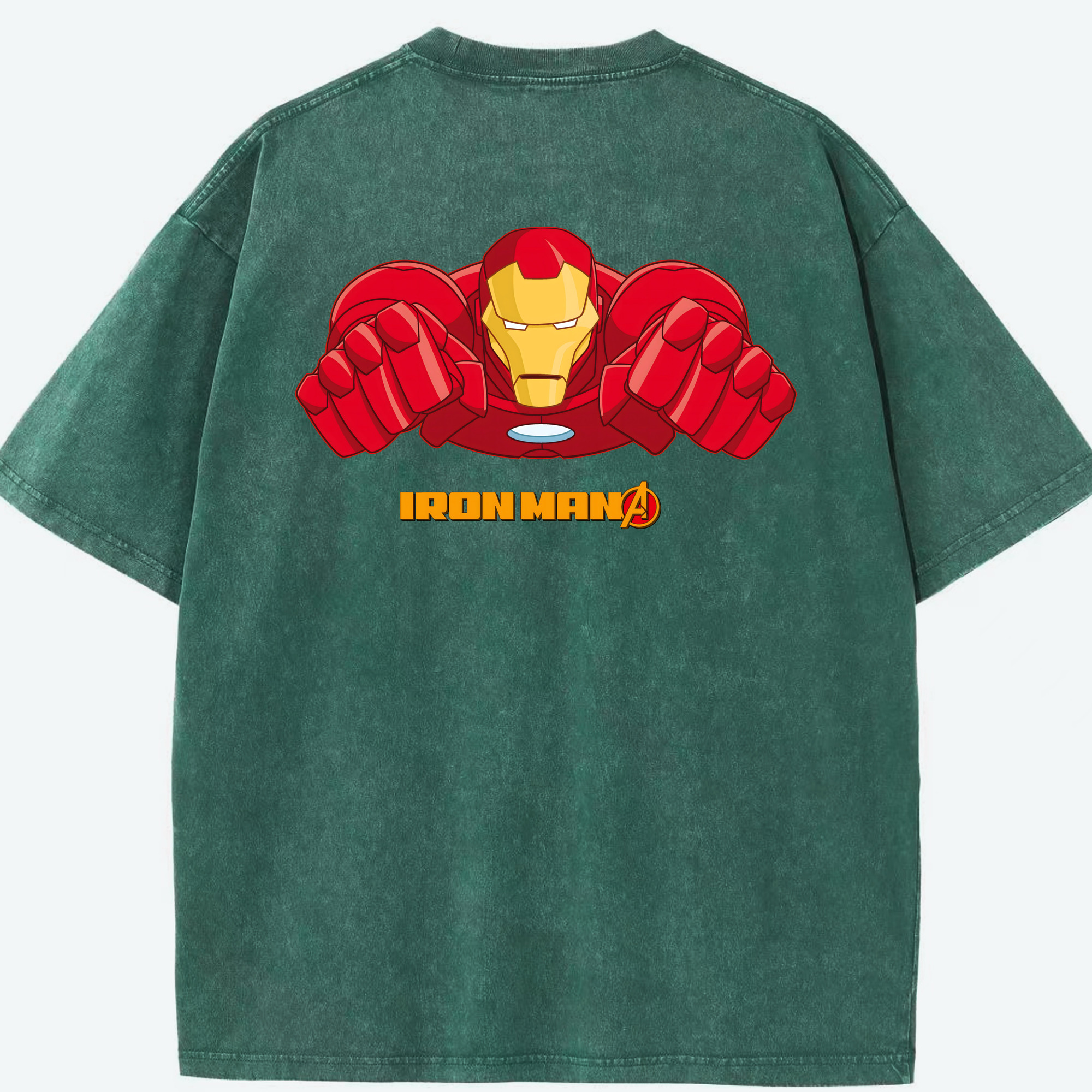 （画像用） アベンジャーズ The Avengers 綿100% ヴィンテージ風 半袖Tシャツ（背面プリント）